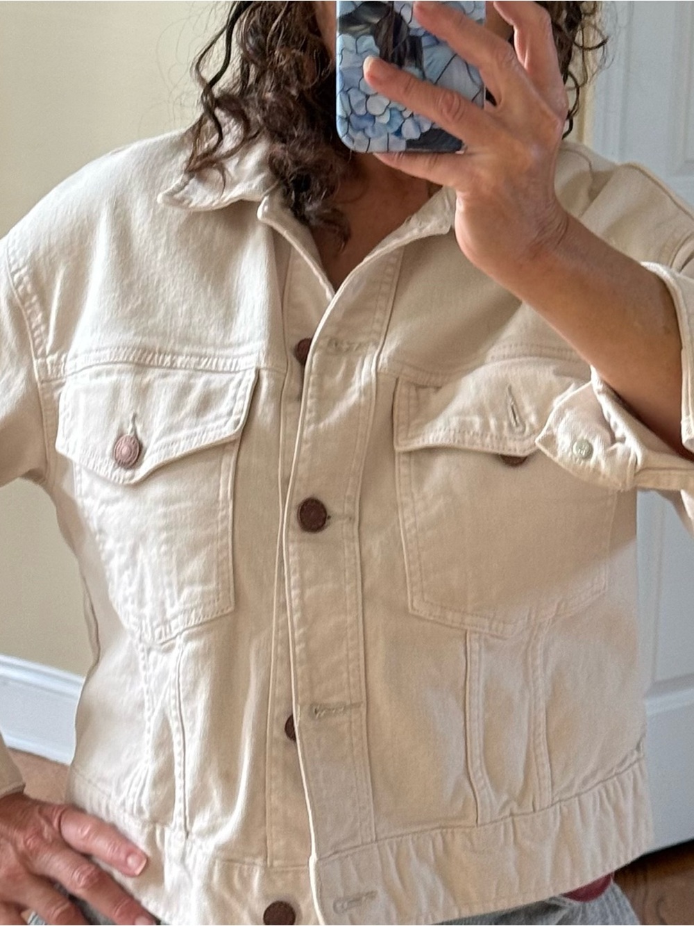 Banana Republic Cream Denim Jacket